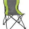Sedia da campeggio brunner "action equiframe" in acciaio e poliestere grigio e verde 50,5x57x46/77 cm