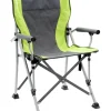 Sedia da campeggio brunner "raptor classic" in acciaio e poliestere grigio e verde 51x44x48/90 cm