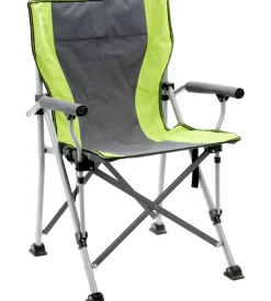Sedia da campeggio brunner "raptor classic" in acciaio e poliestere grigio e verde 51x44x48/90 cm