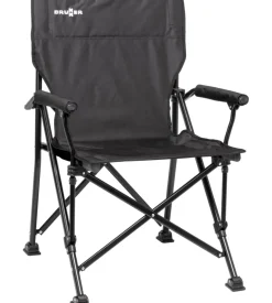 Sedia da campeggio brunner "cruiser" in acciaio e poliestere nero 51x44x48/90 cm