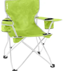 Sedia da campeggio per bambini brunner "action kids equiframe" in acciaio e poliestere grigio e verde 62,5x42x31/64,5 cm