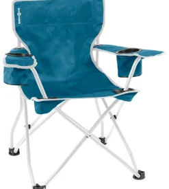 Sedia da campeggio per bambini brunner "action kids equiframe" in acciaio e poliestere grigio e ottanio 62,5x42x31/64,5 cm