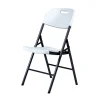 Sedia da campeggio pieghevole eurogarden in polietilene bianco 53x46x87 cm