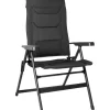 Sedia da campeggio reclinabile "aravel vitachic small" in alluminio e 3durafeel antracite 47x44x121 cm