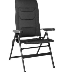 Sedia da campeggio reclinabile "aravel vitachic small" in alluminio e 3durafeel antracite 47x44x121 cm