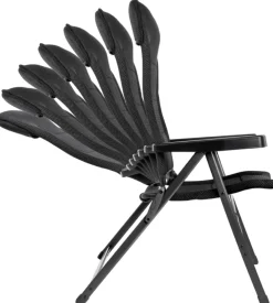 Sedia da campeggio reclinabile "aravel vitachic small" in alluminio e 3durafeel antracite 47x44x121 cm