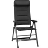 Sedia da campeggio reclinabile brunner "skye 3d" in alluminio e 3durafeel nero 47x41x122 cm