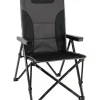 Sedia da campeggio reclinabile brunner "raptor recliner" in acciaio e poliestere grigio e nero 51x45x45/102 cm