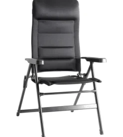 Sedia da campeggio reclinabile brunner "aravel 3d medium" in alluminio e 3durafeel nero 47x44x121 cm