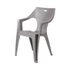 Sedia da esterno con schienale medio "kreta" in polipropilene taupe 56x55x80 cm