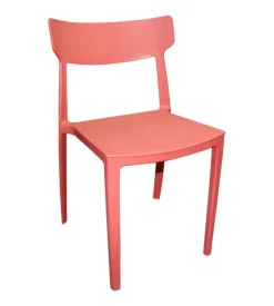 Sedia da esterno elica garden "debby" in polipropilene rosso 46,5x49x80,5 cm