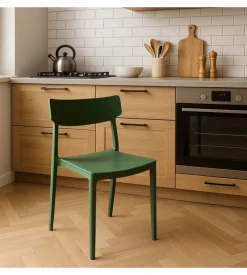 Sedia da esterno elica garden "debby" in polipropilene verde 46,5x49x80,5 cm