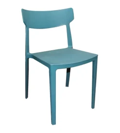 Sedia da esterno elica garden "debby" in polipropilene blu 46,5x49x80,5 cm