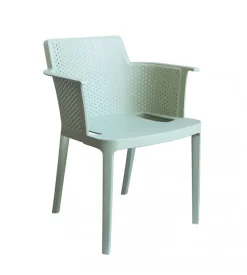 Sedia da esterno impilabile elica garden "cathy" in polipropilene verde menta 60x58x76,5 cm