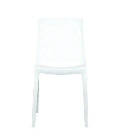 Sedia da interno monoblocco "london" in resina bianco, 44x56x83,5 cm