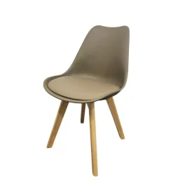 Sedia da pranzo bellahome "castilla" tortora 48x55x81 cm