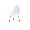 Sedia da pranzo "canaria" bianca e legno, 45,5x47x86 cm
