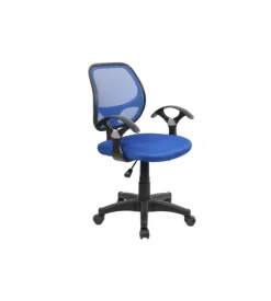 Sedia da ufficio blu "smart2" con braccioli, 57x56x88-100 cm