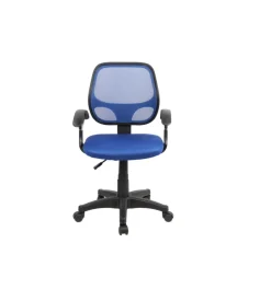 Sedia da ufficio blu "smart2" con braccioli, 57x56x88-100 cm