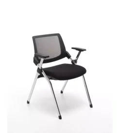 Sedia da ufficio "brifing" pieghevole nera e grigia, 61x60x80 cm