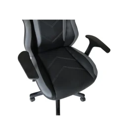 Sedia da ufficio in ecopelle nera, 65x63x109-118 cm