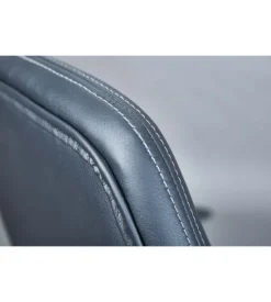 Sedia da ufficio in ecopelle nera, 65x63x109-118 cm