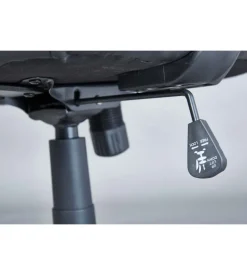 Sedia da ufficio in ecopelle nera, 65x63x109-118 cm