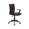 Sedia da ufficio "milano" in tessuto nero, 58x58x93-99 cm