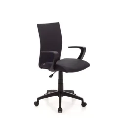 Sedia da ufficio "milano" in tessuto nero, 58x58x93-99 cm