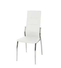 Sedia "madeira" ecopelle bianca, 44x54x100 cm