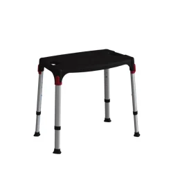 Sedia regolabile da bagno colore nero, 50x30x39/54 cm