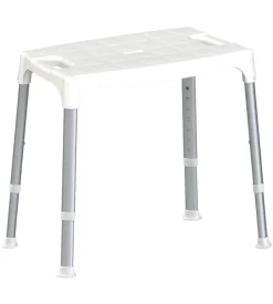 Sedia regolabile da doccia, bianca