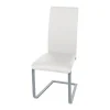 Sedia "tenerife" ecopelle bianca, 44x55x98 cm