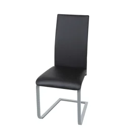 Sedia "tenerife" ecopelle nera, 44x55x98 cm