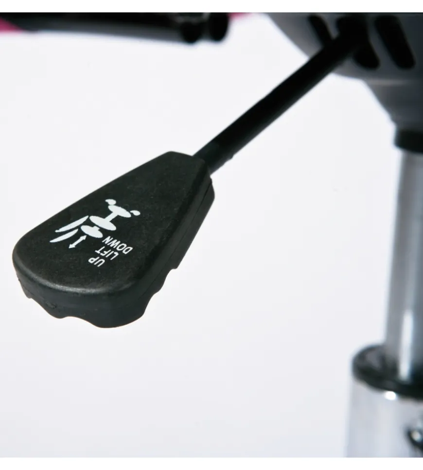 Sedia ufficio in tessuto con ruote, fuxia