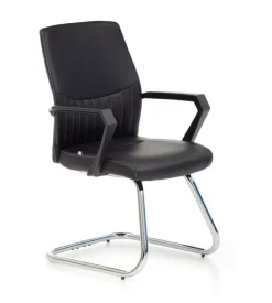 Sedia ufficio "sake" in ecopelle nera, 50x57x92 cm