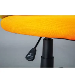 Sedia ufficio tessuto arancione e giallo, 52x56x94-103,5 cm