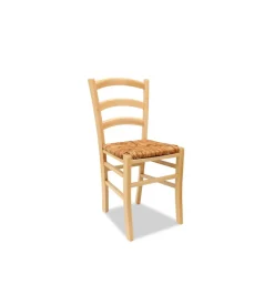 Sedia "venezia" in legno naturale, 41x55x92 cm