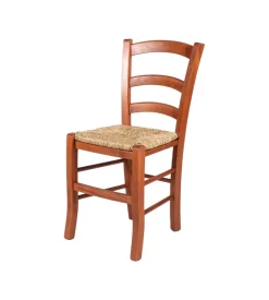 Sedia "venezia" in legno tinto ciliegio, 41x55x92 cm