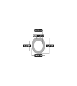 Sedile copri water decoro cuore, mdf, marrone