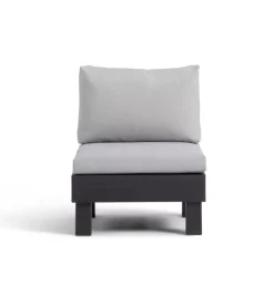 Seduta con schienale e cuscino keter "elements" in polipropilene grafite 65x74x73 cm