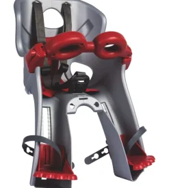 Seggiolino anteriore per bicicletta bellelli "freccia" silver, portata massima 15 kg