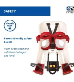 Seggiolino anteriore per bicicletta bellelli "freccia" silver, portata massima 15 kg