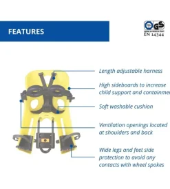 Seggiolino anteriore per bicletta bellelli "freccia" hi viz, portata massima 15 kg