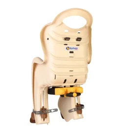 Seggiolino bici mr fox relax beige - attacco al telaio - grigio