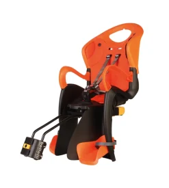 Seggiolino bici posteriore bellelli "tiger" arancione portata massima 22 kg