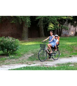 Seggiolino bici posteriore bellelli "tiger" arancione portata massima 22 kg
