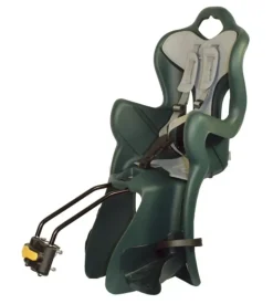 Seggiolino bici posteriore bellelli "b-one lux" verde, portata massima 22 kg
