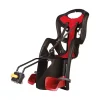 Seggiolino posteriore nero e rosso per bicicletta per bambini, max. 22 kg, da 3 a 8 anni - si fissa al telaio