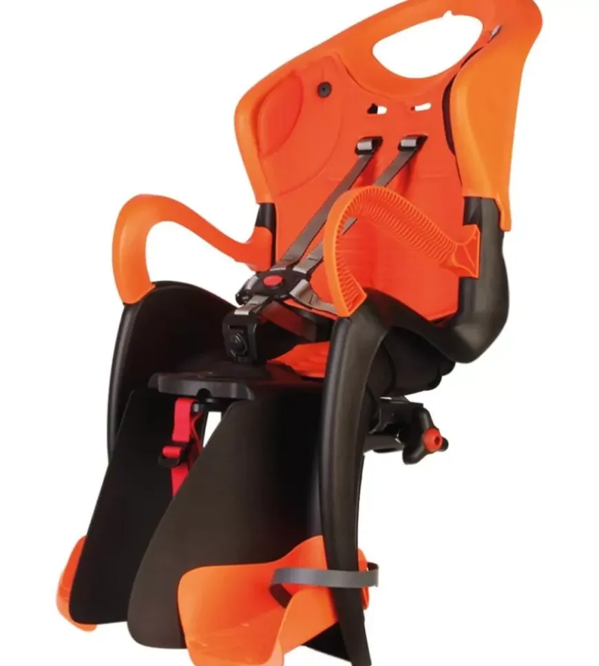 Seggiolino posteriore per bicletta bellelli "tiger clamp" grey/orange, portata massima 22 kg